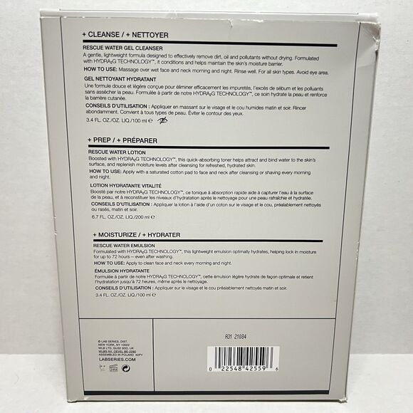 Lab Series For Men Optimal Hydration TRIO 3pc Skincare Rescue Set New in Box - Picture 4 of 6